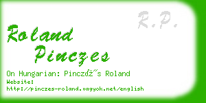 roland pinczes business card